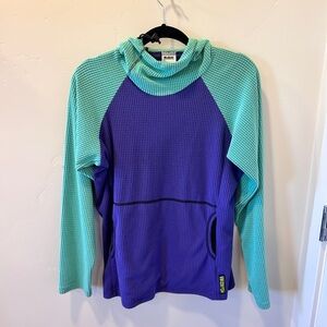 Melanzana Teal and Purple Hoodie